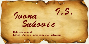Ivona Šuković vizit kartica